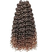 Unionbeauty 8 Packs GoGo Curl Crochet Hair Ocean Wave 18 Inch Water Wave Crochet Hair for Black W...