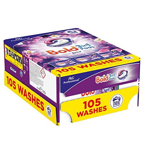 Bold 3-in-1 Pods with a Touch of Lenor Long Lasting Freshness, 35 Washes, Lavender and Camomile Washing Capsules, Pack of 3 (105 Washes)