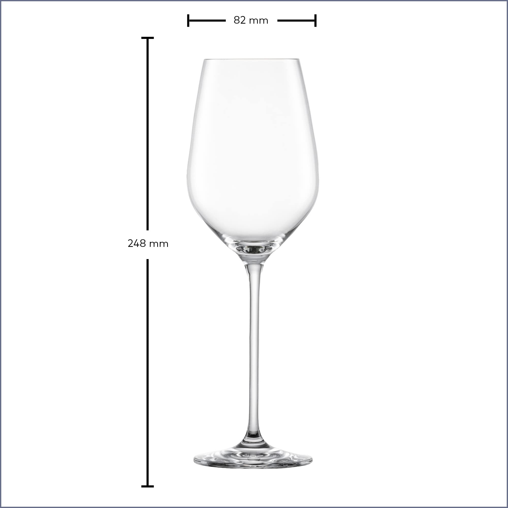 Schott Zwiesel Fortissimo 112492 - Juego de 6 Copas de Vino para Vino Blanco, aptas para lavavajillas, Fabricadas en Alemania