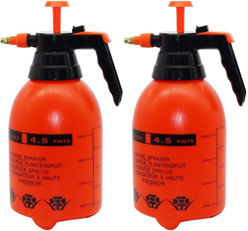 Rociador de bomba de jardín de 2 uds., 68OZ, rociador portátil de jardín y césped para rociar/regar 0,5 galones