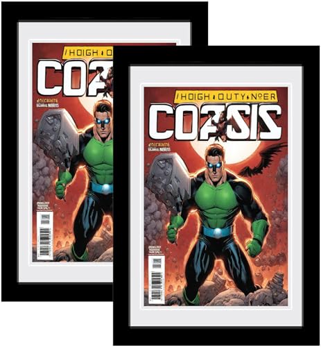 SparklyHome 2Pack Comic Book Frame Double White Mat for 6 3/4x10 1/4Comic