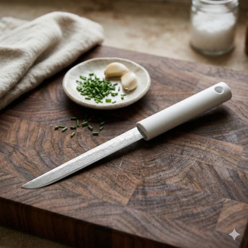Image of Machado Kitchen Paring Knife with Protective Cover, White