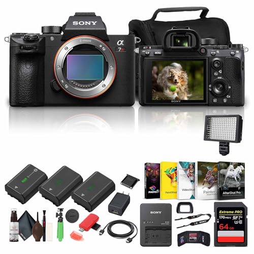 Sony Alpha 7R III Full-Frame Mirrorless Digital Camera Body (ILCE-7RM3) 42.4MP Exmor R BSI CMOS Sensor, 4K HDR Video + 64GB Card + 2 x NP-FZ-100 + Photo Software + Case + External Charger + More