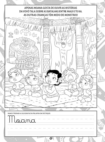 100 Páginas para Colorir Disney - Moana
