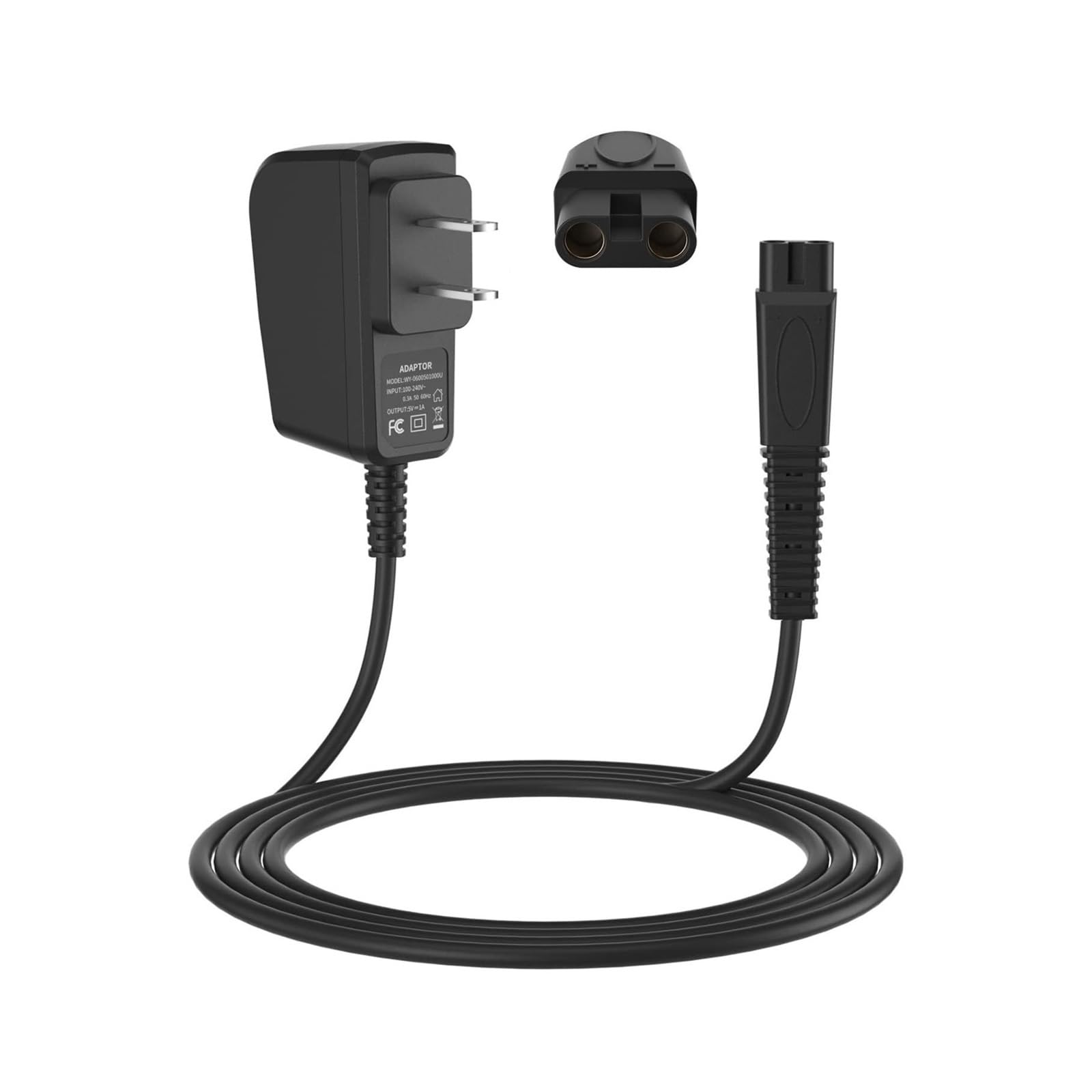 Adattatore 5V 1A, cavo di alimentazione for caricabatterie for rasoio, ricambio, compatibile for Andis, caricabatterie compatibile for rasoio a lamina 17150 17165 TS-1 TS-2(EU)