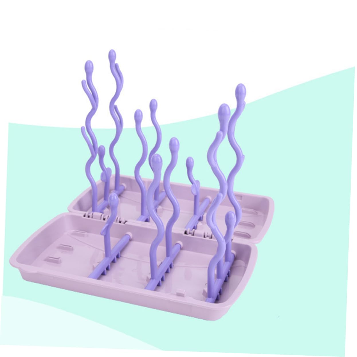 ERINGOGO 1pieza Soporte De Secado De Biberones para Bebés Estante De Almacenamiento para Biberones y Vasos Violeta Fácil De Limpiar y Secado Rápido para Accesorios De Alimentación