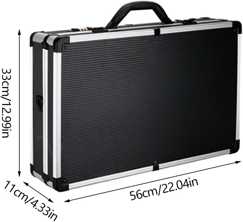 Professional Barber Case with Code Lock, Salon Hair Cutting Storage Organizer Kit Stylist Tool Box Traveling Case for Clippers Trimmers Blades Shears Combs Brushes (Black+White)