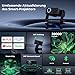 Beamer Kompatibel mit Netflix 28000 Lumen, Mini Beamer 4K unterstützt Native 1080P, WLAN 6 und Bluetooth, elektrischer Fokus and 4D Keystone, über 100000+ Apps, Heimkino/Outdoor