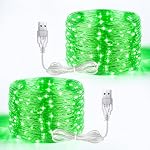 btfarm – btfarm 2 Stück Lichterkette Innen USB, 5M 50 LED Grün
