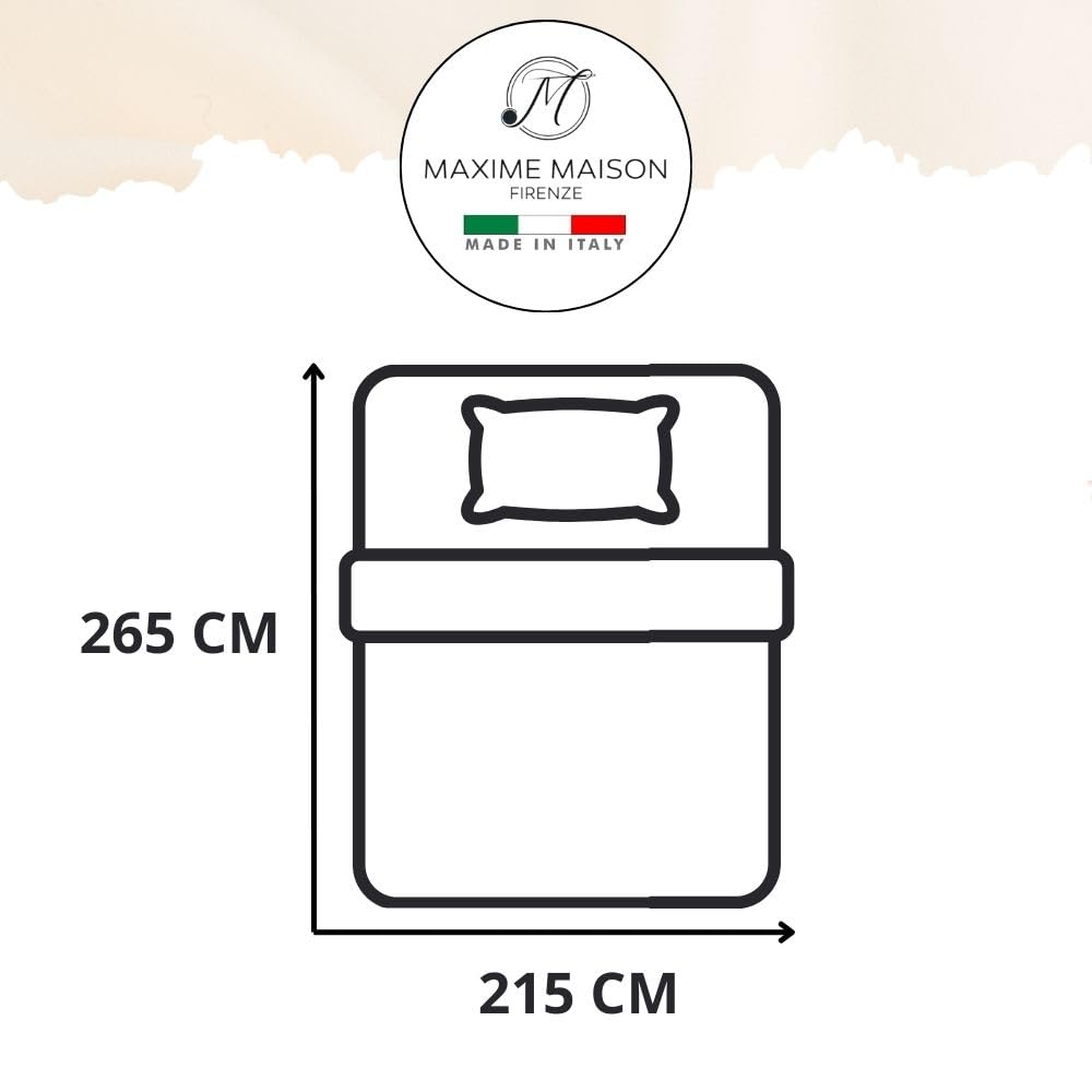 MAXIME MAISON - Colchas Cama 135 (215x265cm) Colcha de Media Temporada Cama 135 (100 gr/mq) Cubrecama Doble Cara, Cubre Cama en Microfibra Suave, Made in Italy Modernas