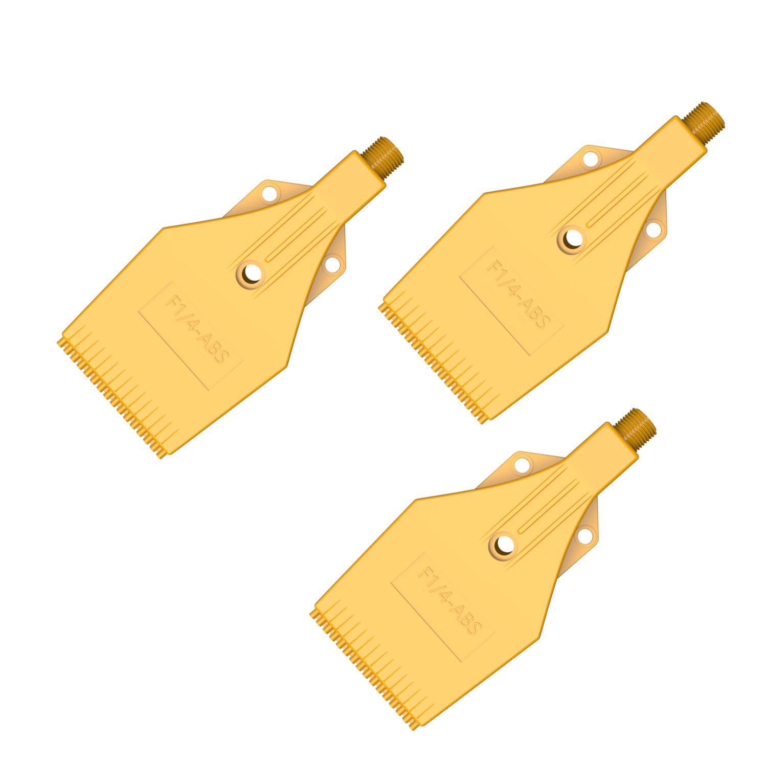 Aopin 3Pcs 1/4-inch Plastic Flat Wide Sprayer Nozzle for Blowing, Cleaning, Noise Reduction, and Dust Reduction in Industrial and Gardening 3 Mounting Holes