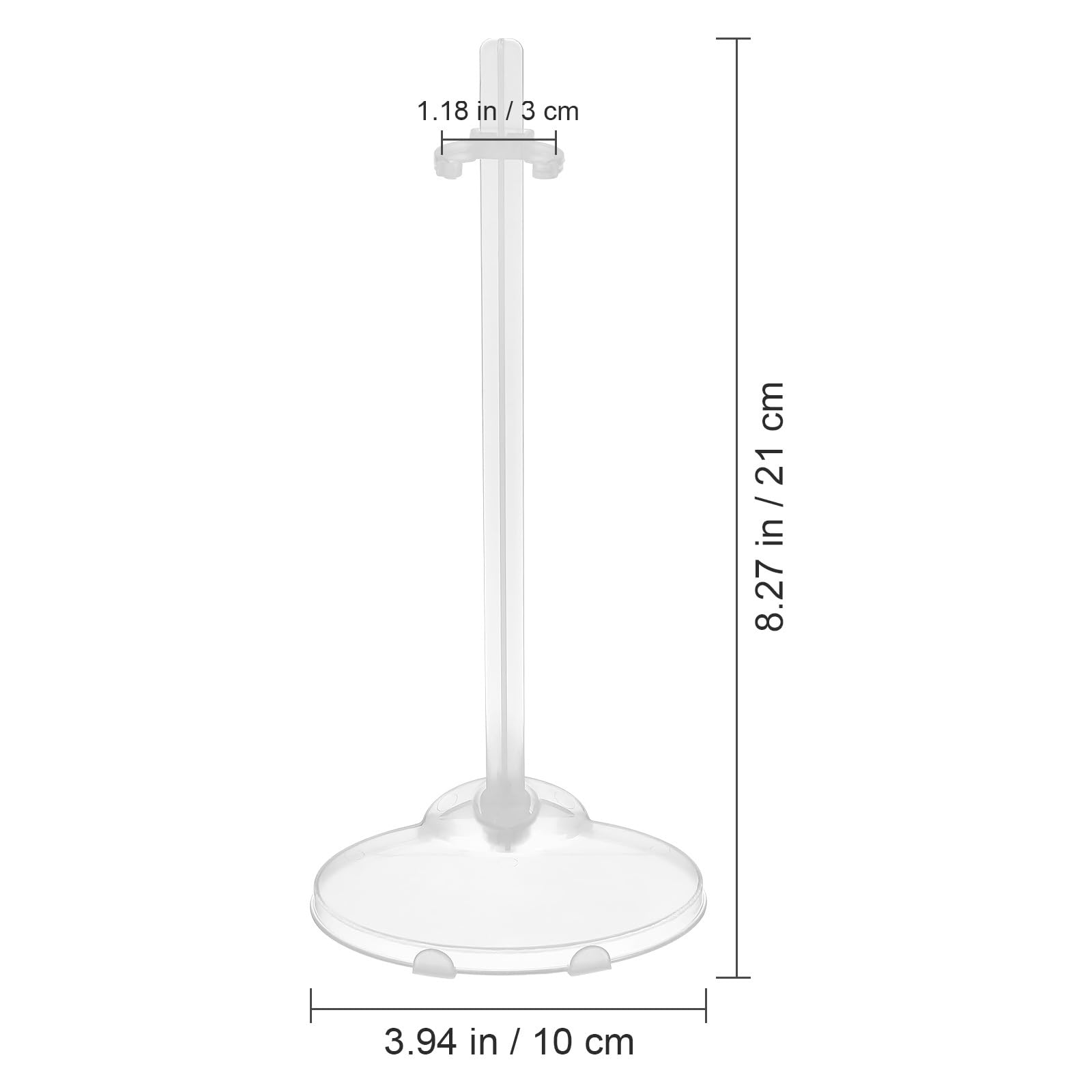 Toyvian Transparent Doll Stand Adjustable Display Holder for 8 to 9 Inch Dolls Figure Supports for Collectible Toys and Model Display Racks - Image 2