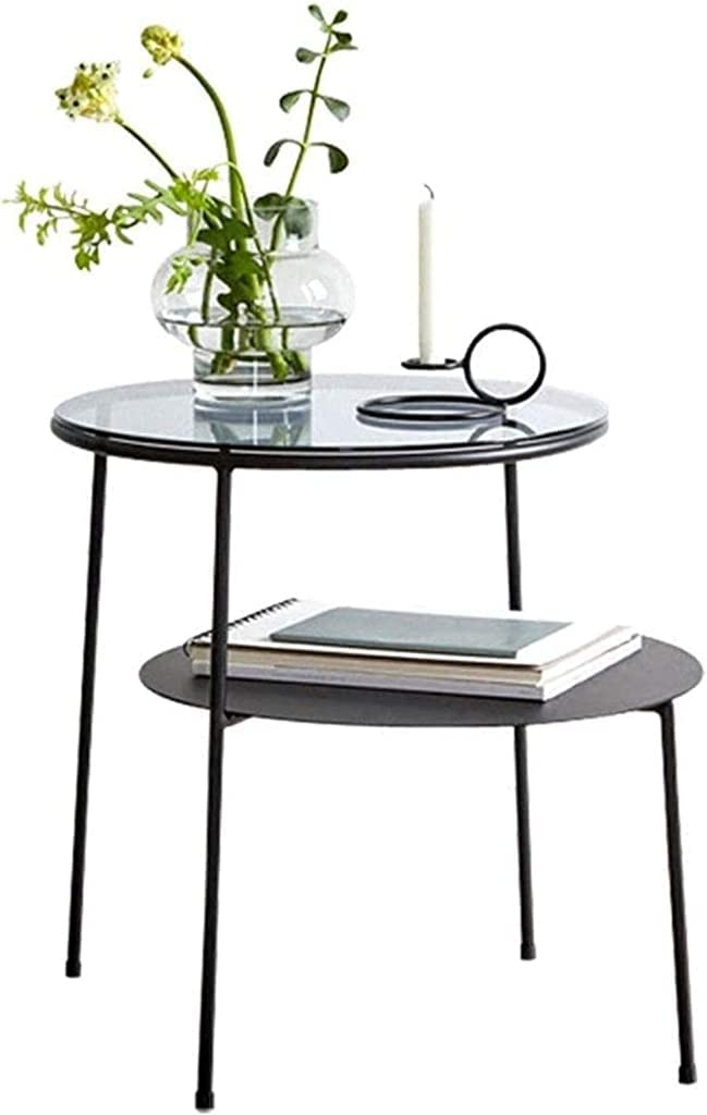 FLBT BedSideTableNightstandSideTableCoffeeTablesSideEndTableNightstandBedsideTableLivingRoomMobileSnackTableCoffeeLaptopTabletSideTable(Color:Black,Size needed
