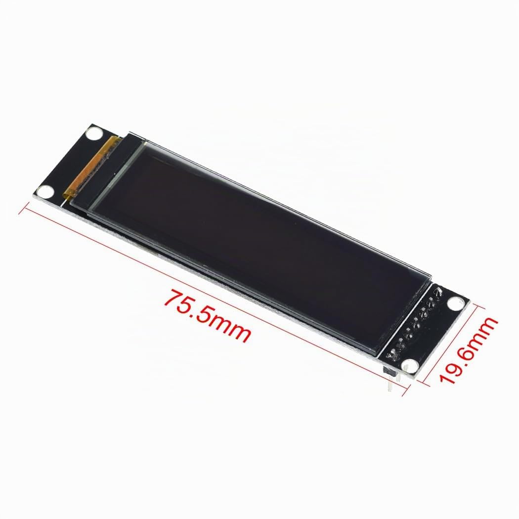 Hailege 2.08 "Module d’affichage OLED SH1122 256x64 OLED 2.08 pouces 256 * 64 OLED Écran LCD SPI 7 broches 4 fils prend en charge 16 niveaux de blanc Crayscale
