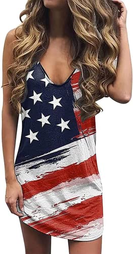 Image of Live Simple Coconut Tree Sleeveless Dress Sunshine Sand Beach Women's Summer Casual V Neck Mini Dress