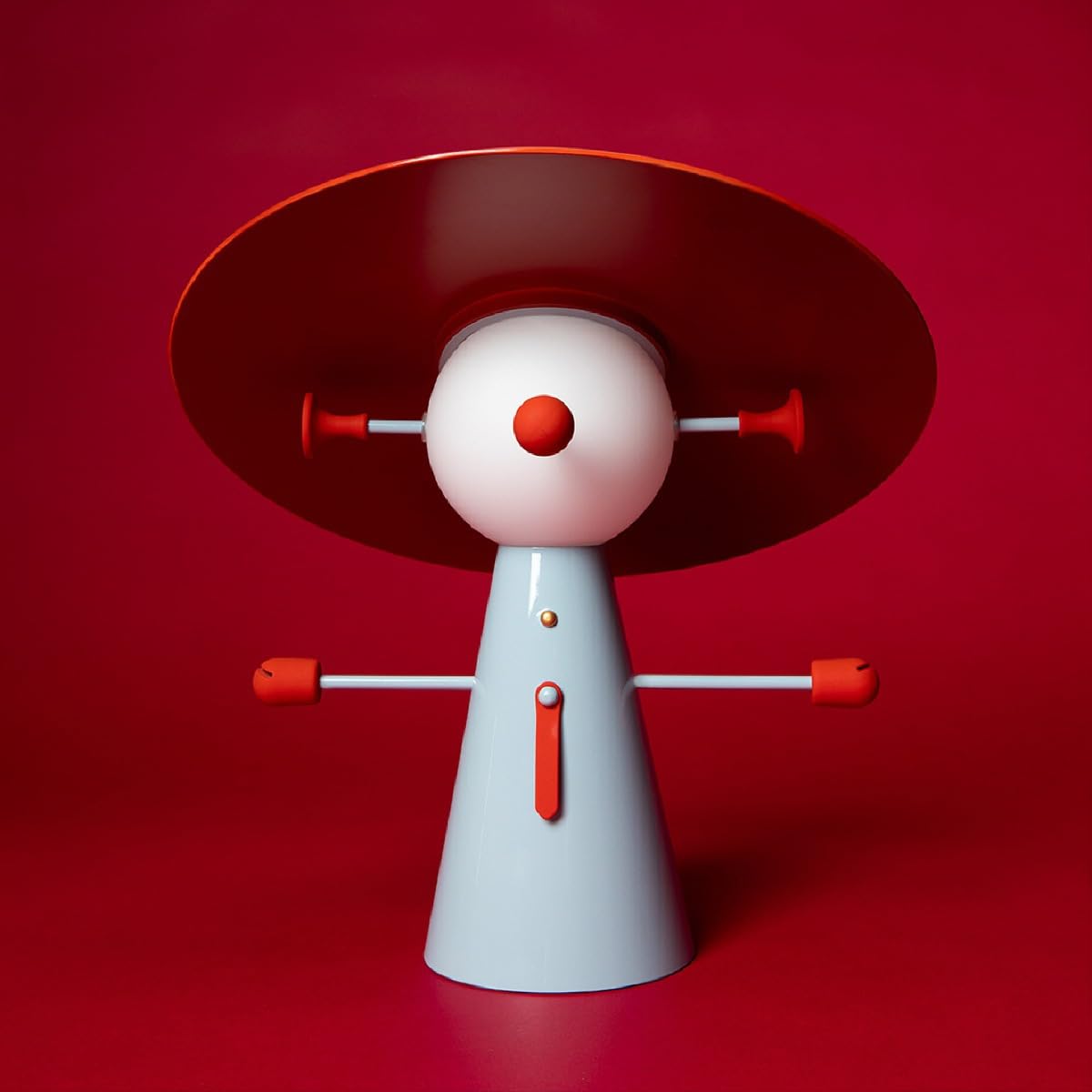 OOWOKS Lámpara de mesa inalámbrica Buddy-Mini con figura, luz táctil de 3000K luz cálida lámpara LED regulable para mesita de noche con batería de 3000mAh lámpara de mesa decorativa con diseño,A