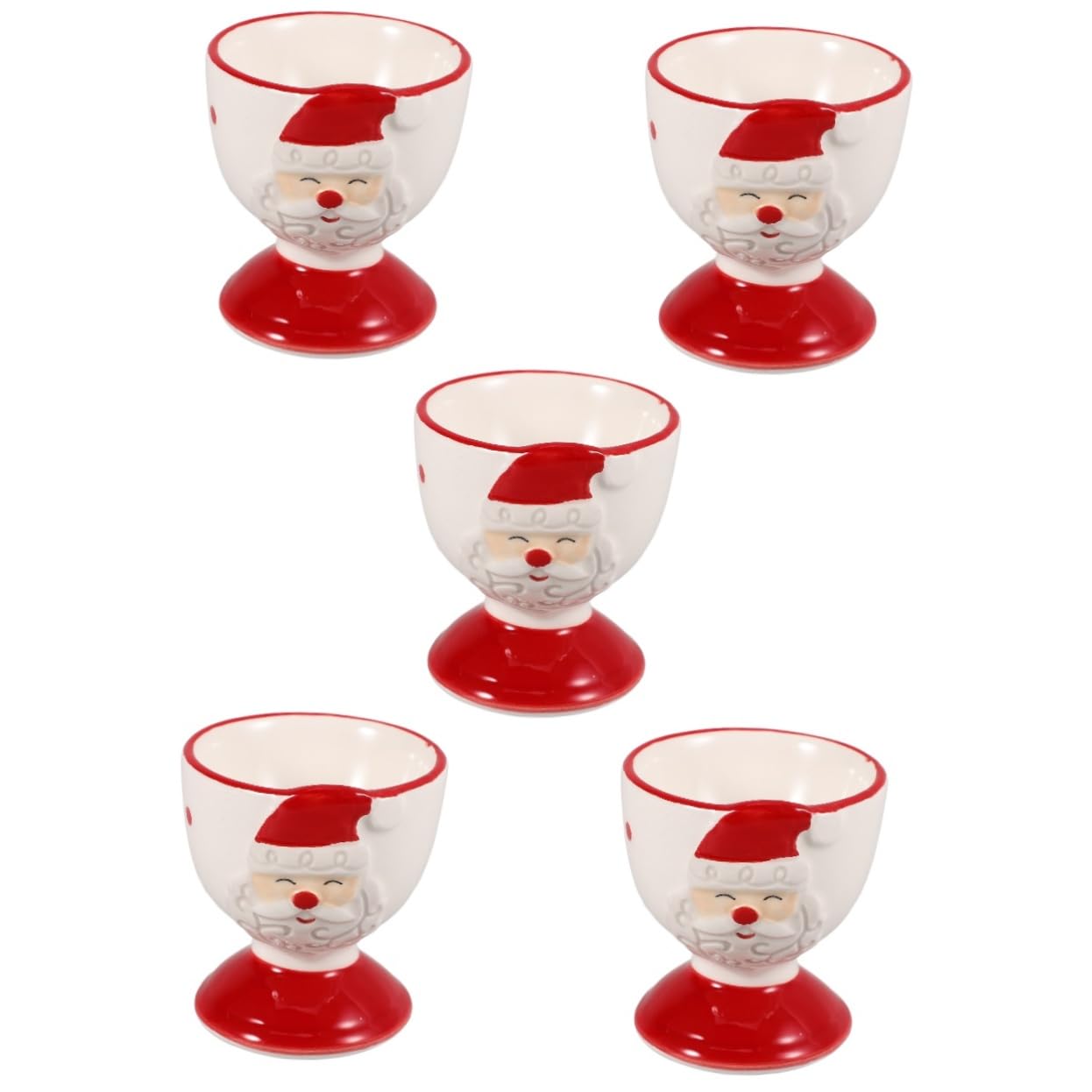 5pièces Porte-œufs Céramique Design Support Adorable pour Œufs Coque Décoration De Table Festive