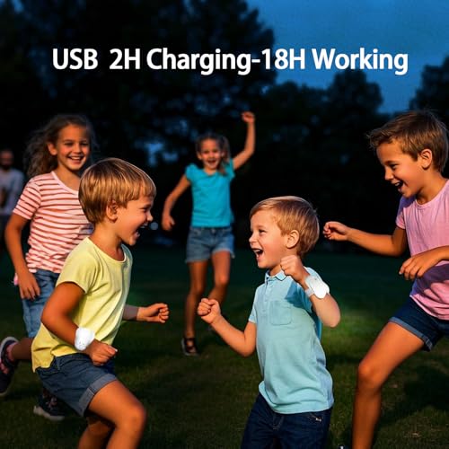Image of Osuke Firefly Book Light,Cute Rechargeable Reading Light for Kids with Eye-Caring 3color Tone & Stepless Dimming,Portable Slap Bracelets Light for Study Read Camp Travel