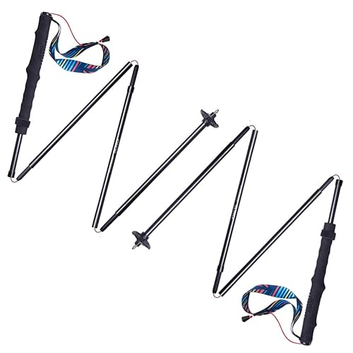 AONIJIE Trekking Poles -2 Ultralight Collapsible Carbon Fiber Hiking Poles with Anti-Shock and Quick Lock System, Folding Walking Sticks for Hiking, Camping