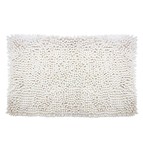 La Mejor Lista de Tapete shaggy los 5 mejores. 39 Tapete de Baño DIB Shaggy Coral 40X60 cm Blanco