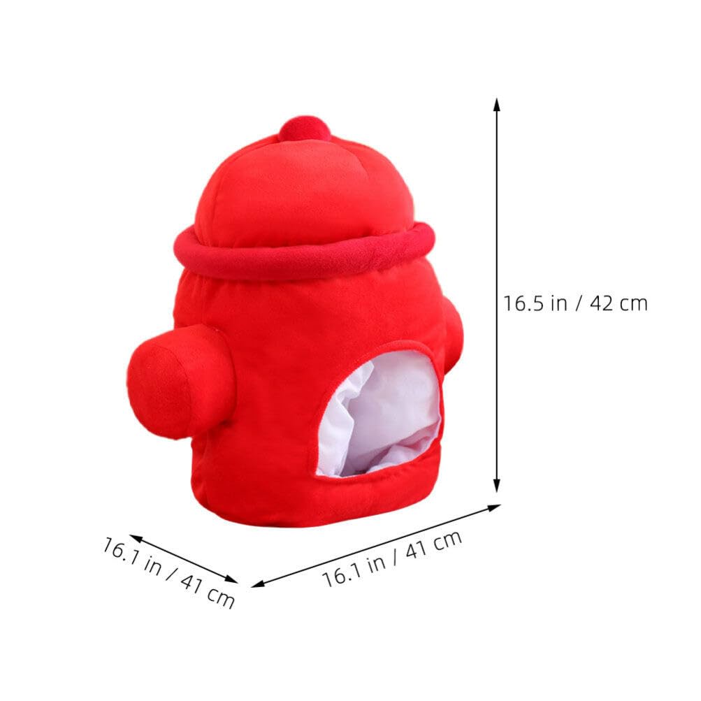 Fire Hydrant Adult Costume Hat - Funny Firefighter Dress Up Headgear