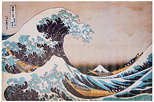 Grupo Erik Die große Welle vor Kanagawa von Hokusai - Japan Deko - Kunstdruck - Deko Wohnzimmer...