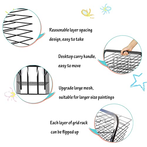 Support de séchage métallique robuste à 10 grilles pour stocker le papier A3