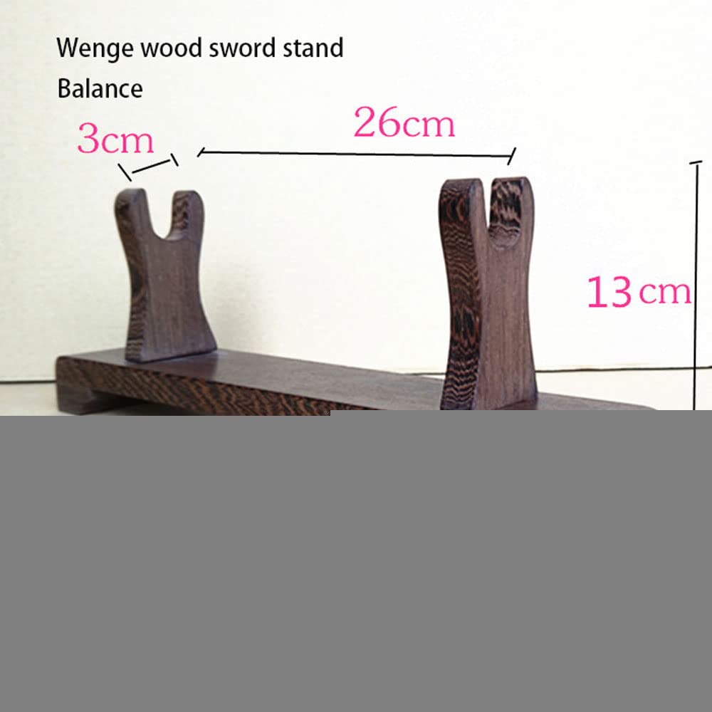 Estante para espadas, soporte de exhibición para espadas Katana y Wakizashi, soporte decorativo, construcción de madera de wengué
