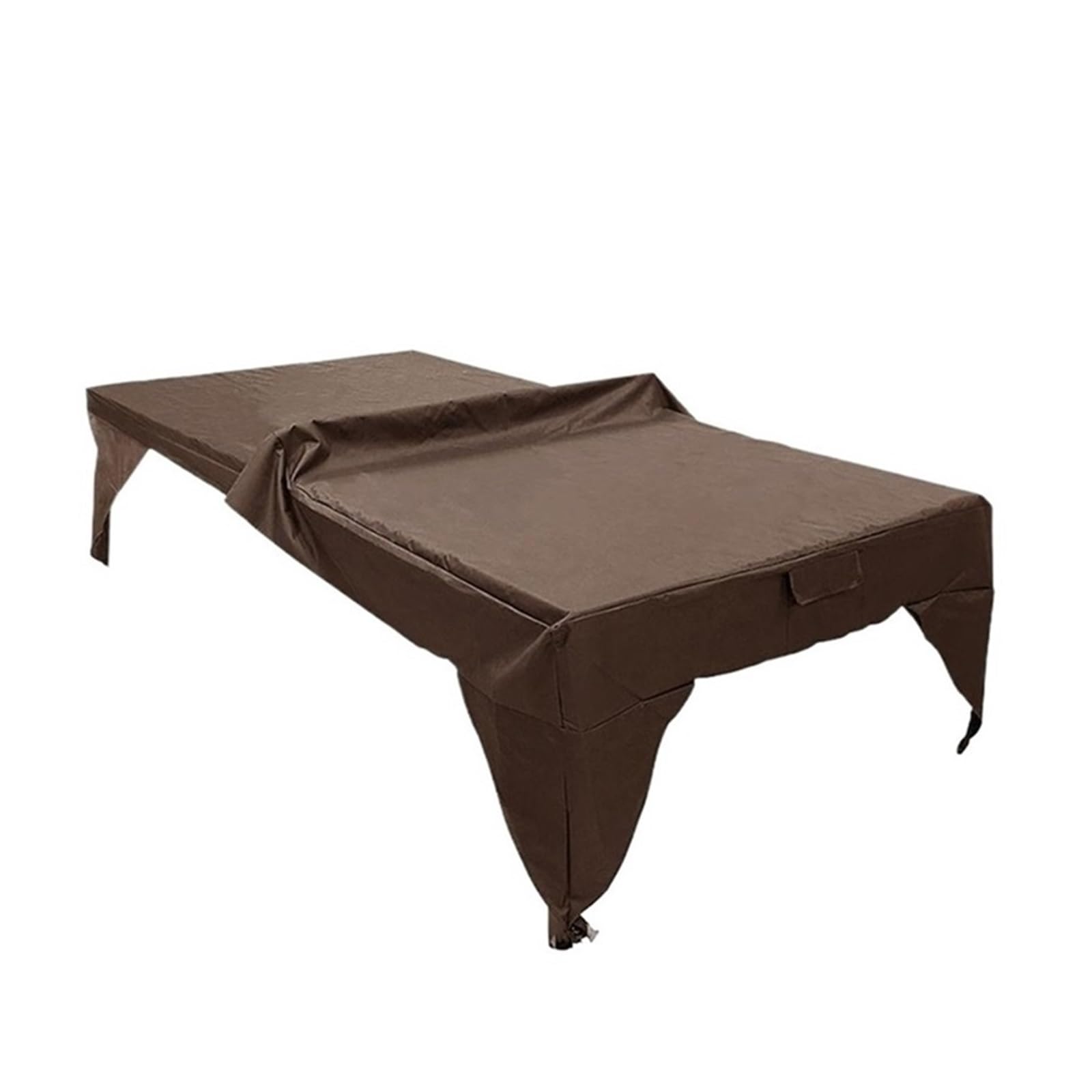 280cmx153cmx73cm Ping Pong Table Cover Folding Protection Tennis Tablecloth Billiard Pool Protective For Outdoor Indoor for Folding & Flat Tables(Brown)