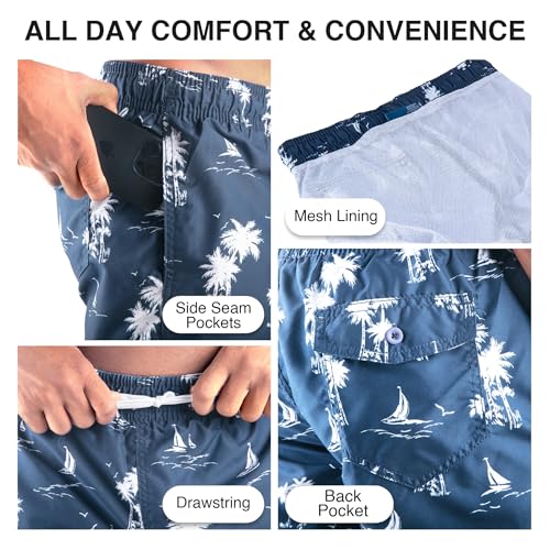 Image of Kanu Surf Men's Big Viper Extended Size Stripe Swim Trunk