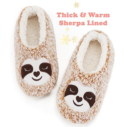 Cute Animal Slippers for Kids Girls Women, Fuzzy House Socks with Soft Anti-Skid Soles - Unique Gifts for Mom and Animal Lovers!3