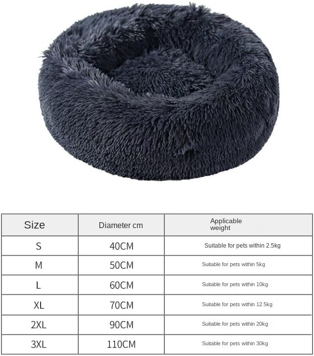 Cama Redonda para Gatos y Perros Pequeños 50cm Lavable Antideslizante miniatura 9