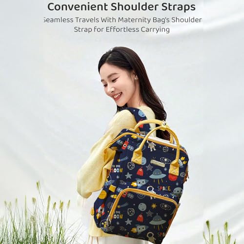 Image of StarAndDaisy Diaper Bag for Mothers for Travel /Diaper Bag, 28L Waterproof Baby Bag for Mother Travel with 15 Multipurpose Pockets