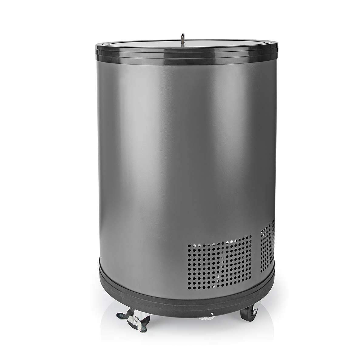 NEDIS KAPC030SS Partykühler | 30 L | Einstellbares Thermostat | Glasplatte | Drahtkorb | Lenkrollen