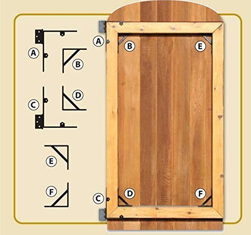 Nuvo Iron Gcbhk01 Gate Corner Frame Brace Kit, Black #TOP4