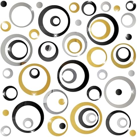 72 Pcs Acrylic Mirror Wall Stickers by DIBALIYI Cover