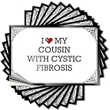Aufkleber für Auto, 'I Love My Cousin mit Mukoviszidose', Vintage-Stil, Bar-Dekor, Hardhat-Sticker und Aufkleber (12 x 18 cm)