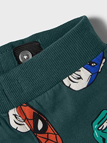 Pantalones con cintura elástica de algodón marrón para niños de Marvel 4