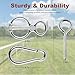 DiDiBirDi Horse Tie Ring, 304 Stainless Steel Tie Ring for Horses for Indoor and Outdoor Horse Trailers with Enlarged and Thickened Clip (3 Pack)