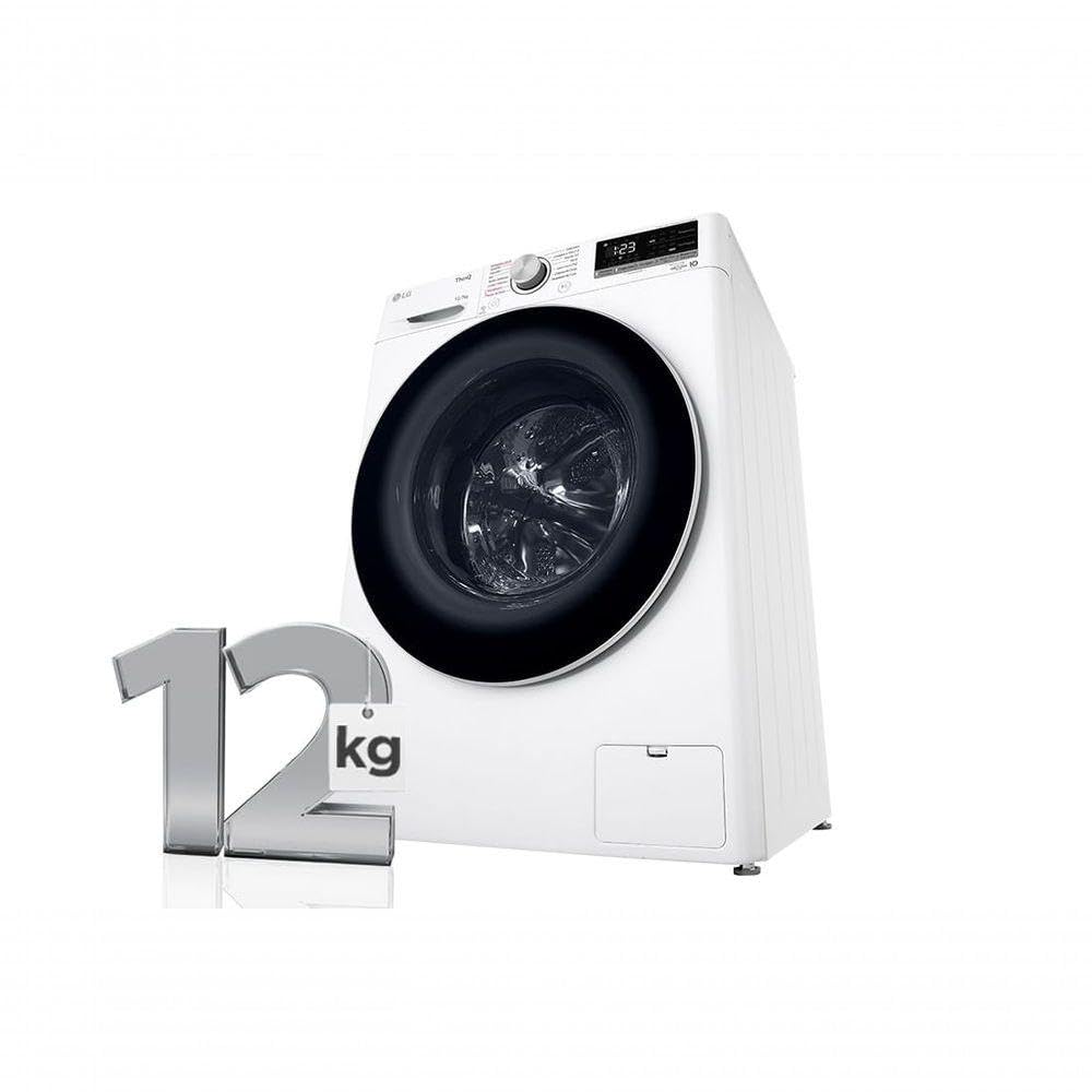 Lava e Seca LG 12kg Smart VC4 CV5012WC4 com Inteligência Artificial Água Quente e Fria Branca