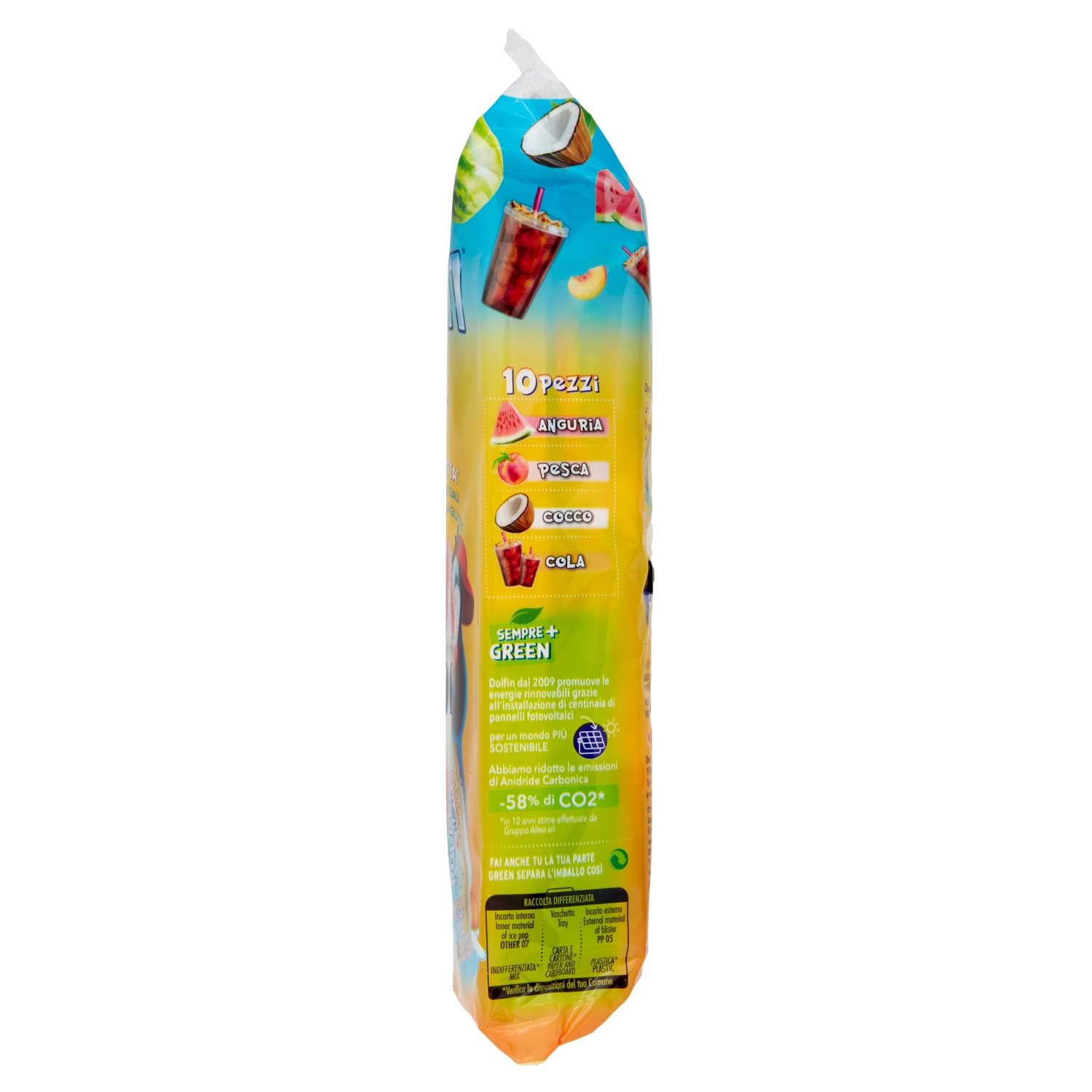 Dolfin Polaretti Happy Summer Con Sorpresa 10 Cocco Angurua Pesca Cola, 420ml