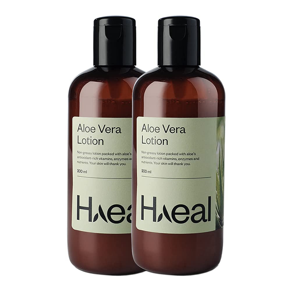 HAEALAloe Vera Moisturizing Lotion (Pack of 2), 2 x 200ml
