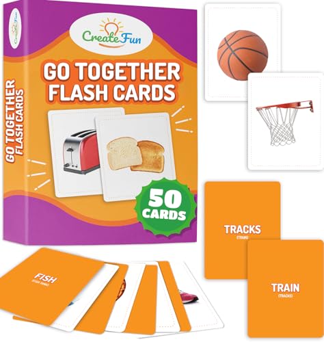 Go Together Flash Cards for Kids & Adults – 50 Realistic Matching Picture Cards for Speech Therapy, Dementia Activities, ESL, Autism Learning, Memory & Language Development, Classroom & Home Use