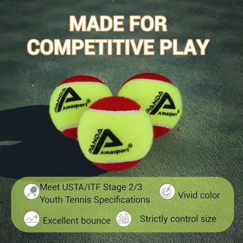 AMA SPORT Raqueta de Tenis Infantil 17" Azul con 12 Pelotas miniatura 5
