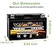 Weize YT7B-BS Battery High Performance - Maintenance Free - Sealed AGM Motorcycle Battery YT7B BS For Yamaha ATV