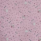 Ferrero Tejidos - Tela Loneta Estampada infantil UNICORNIO. Ancho 2.80m. Largo a escoger de 0.50 a 0.50 m en una sola pieza. Para costura manualidades tapizar forrar confeccionar (COORDINADO ROSA)