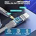 【MFi Certified】iPhone Fast Car Charger, Linocell 60W Dual USB-C Car Power Cigarette Lighter Type-C Fast Car Charging with 2Pack Type-C to Lightning Braided Cable for iPhone 14 13 12 11 Pro XS Max iPad