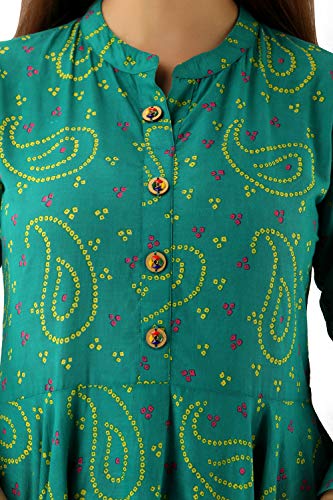Image of Glam Roots Women's Pure Cotton Printed Anarkali Kurta
