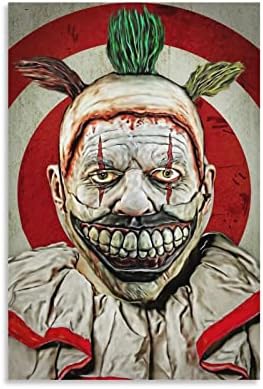 TANR American Horror Story Tv Series Horror Poster The Clown Canvas Wall Art Print Modern Family Bedroom Decor Posters 12x18inch(30x45cm)