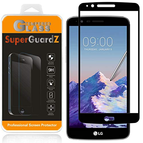 for LG Stylus 3 / LG Stylo 3 / LG Stylo 3 Plus Screen Protector Tempered Glass [Full Coverage], SuperGuardZ, Edge-to-Edge, Anti-Scratch [Lifetime Replacement] + 2 Stylus Pen